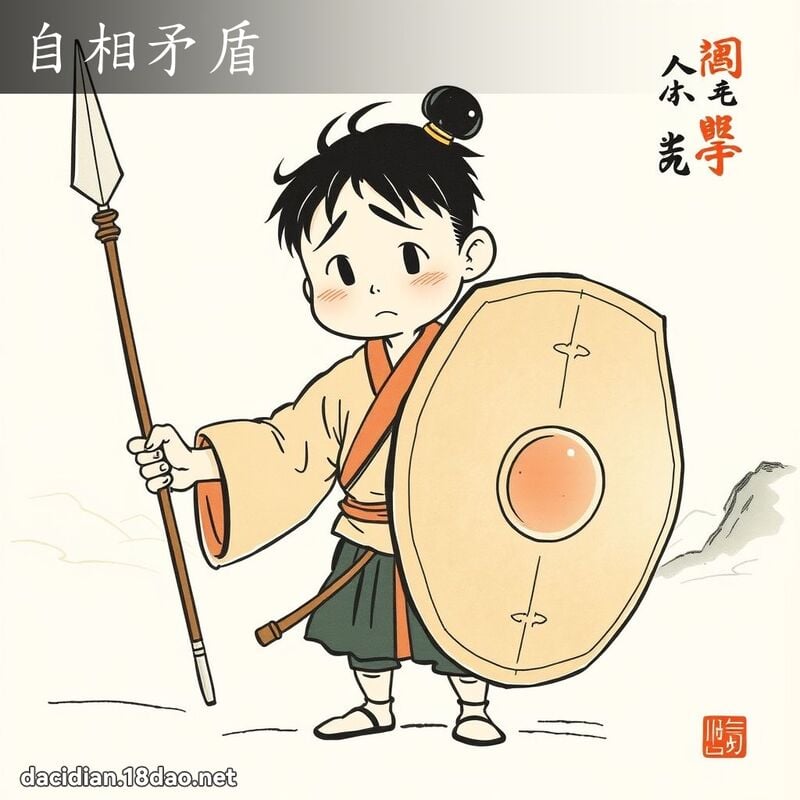 自相矛盾 配图