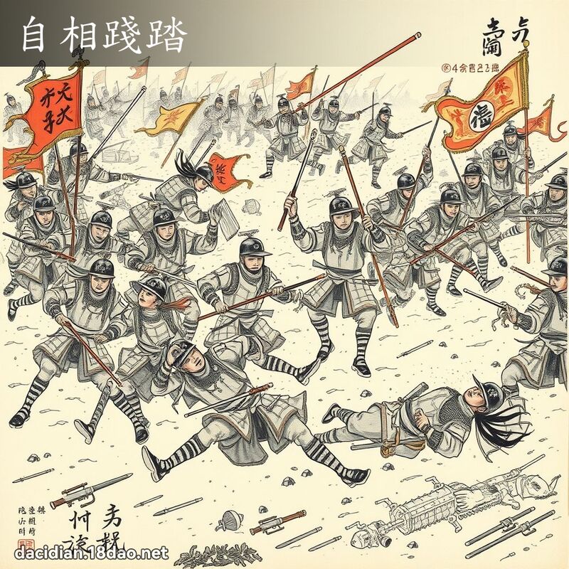 自相践踏 配图