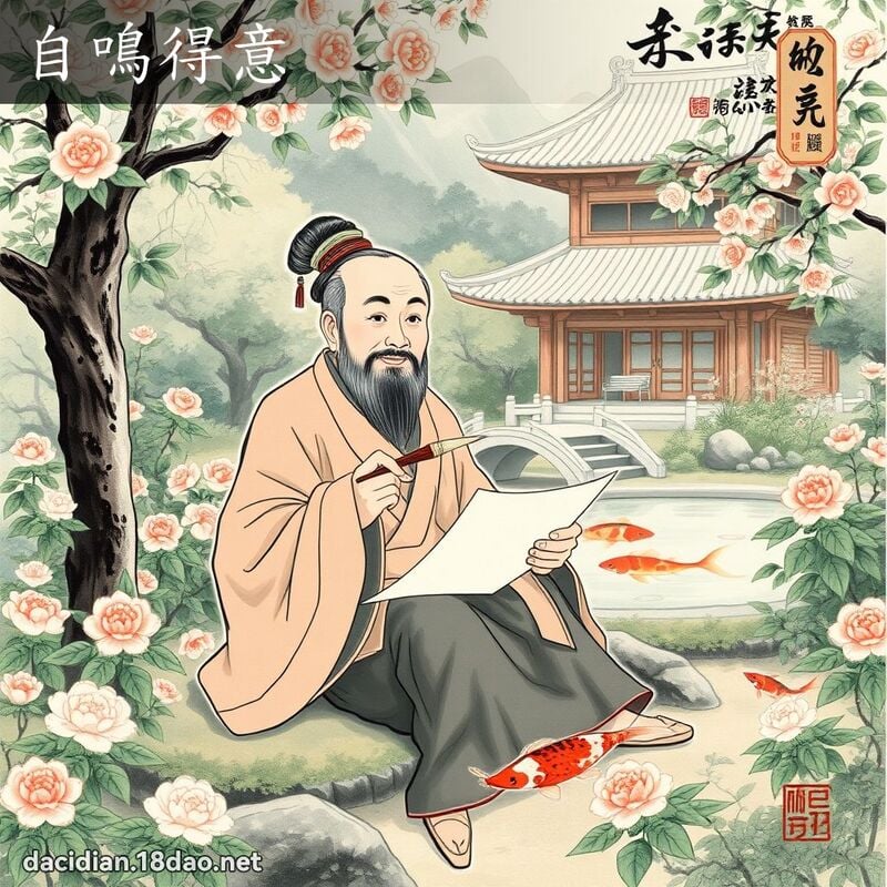 自鸣得意 配图