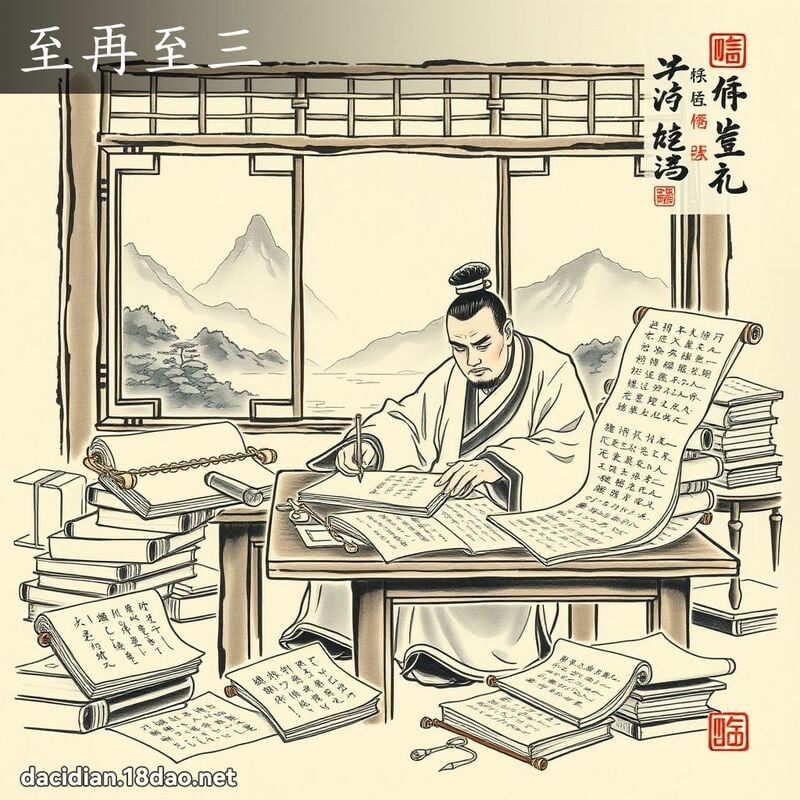至再至三 配图