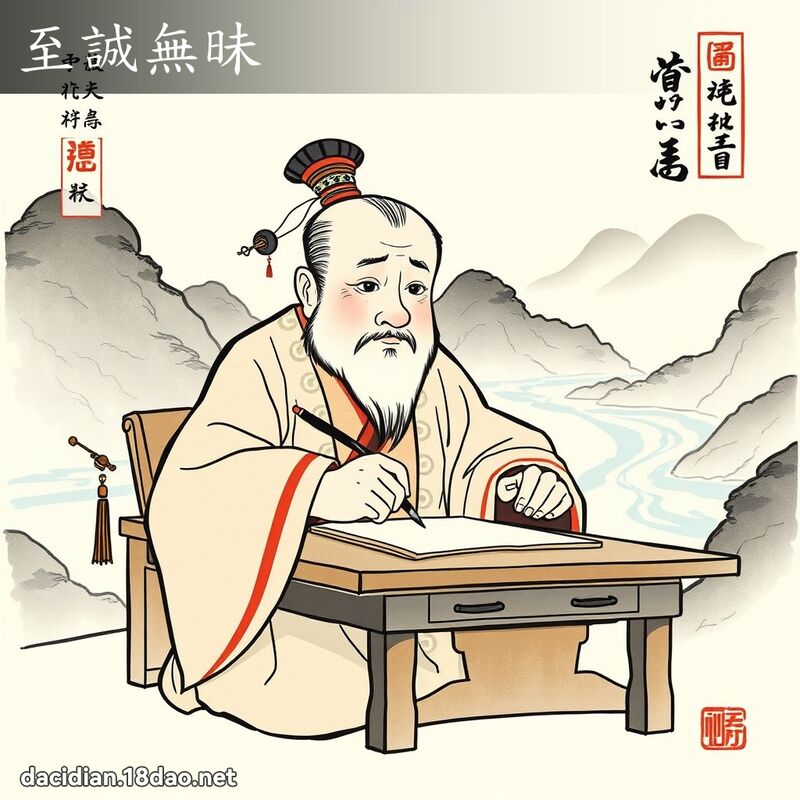 至诚无昧 配图