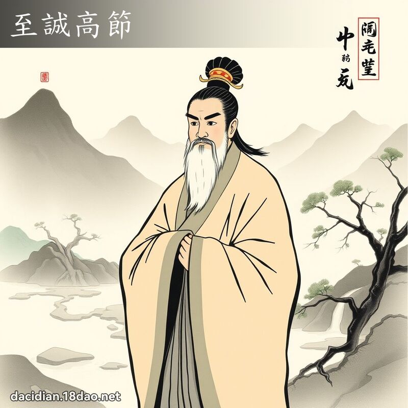 至诚高节 配图