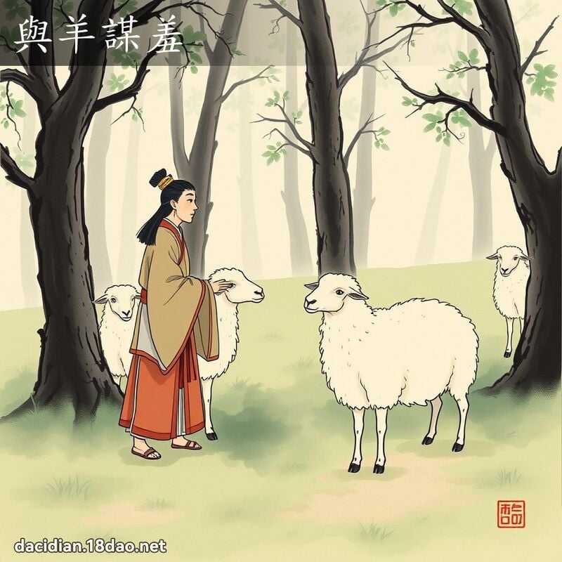 与羊谋羞 配图