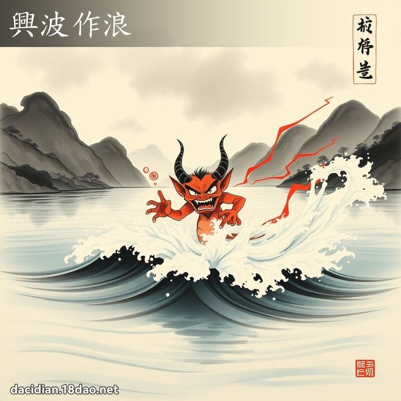兴波作浪 配图