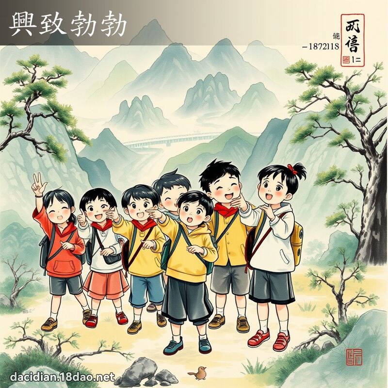 兴致勃勃 配图