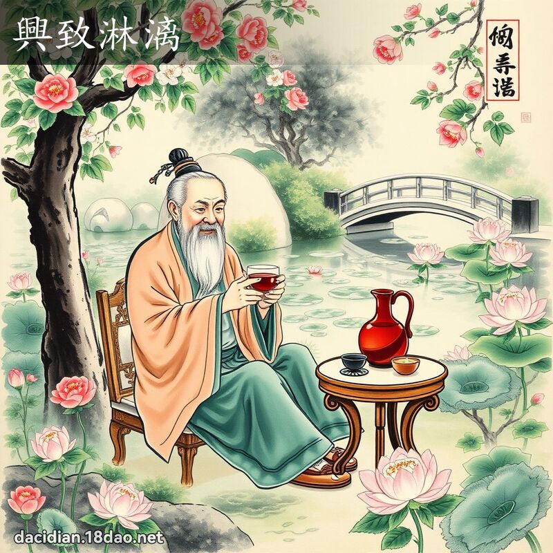 兴致淋漓 配图