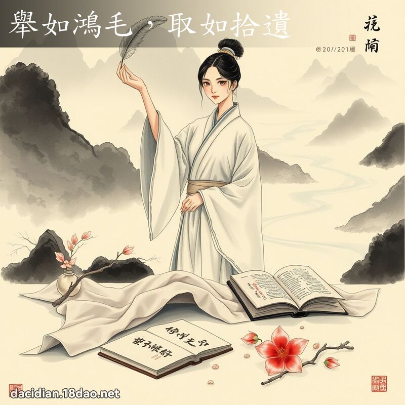 举如鸿毛,取如拾遗 配图