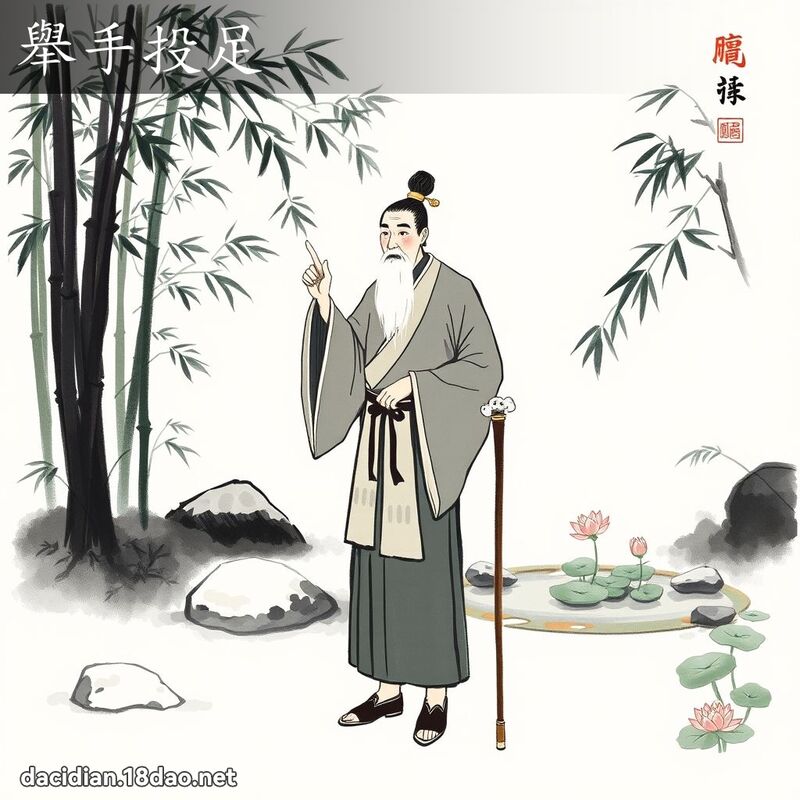 举手投足 配图
