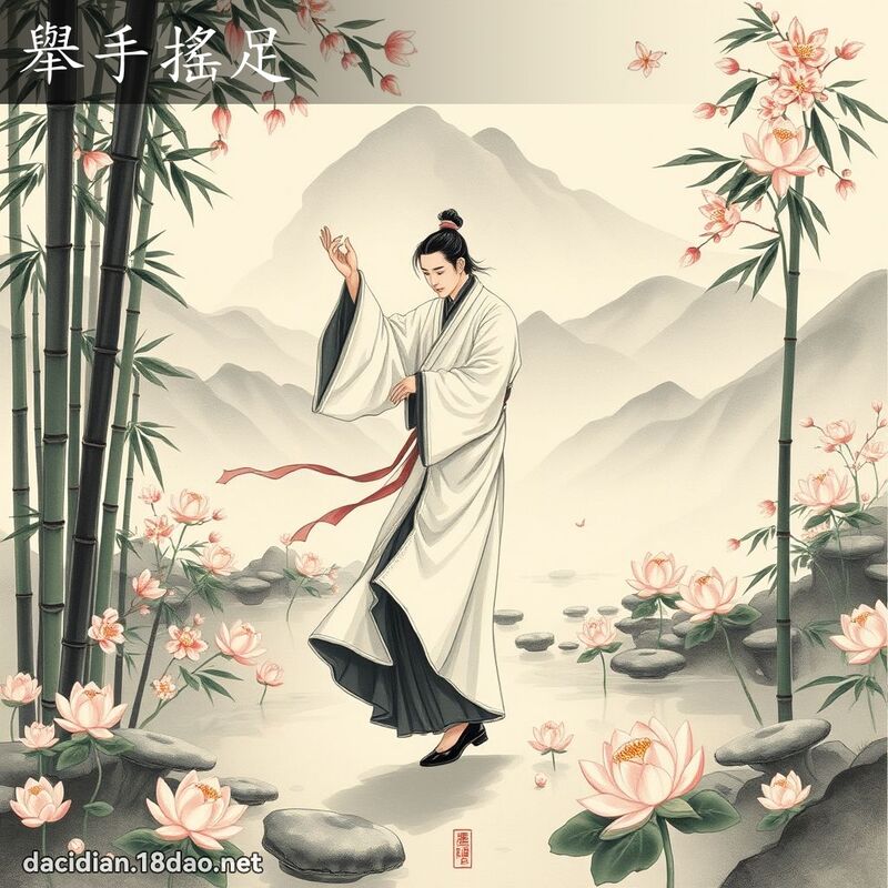 举手摇足 配图