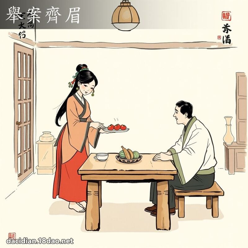 举案齐眉 配图