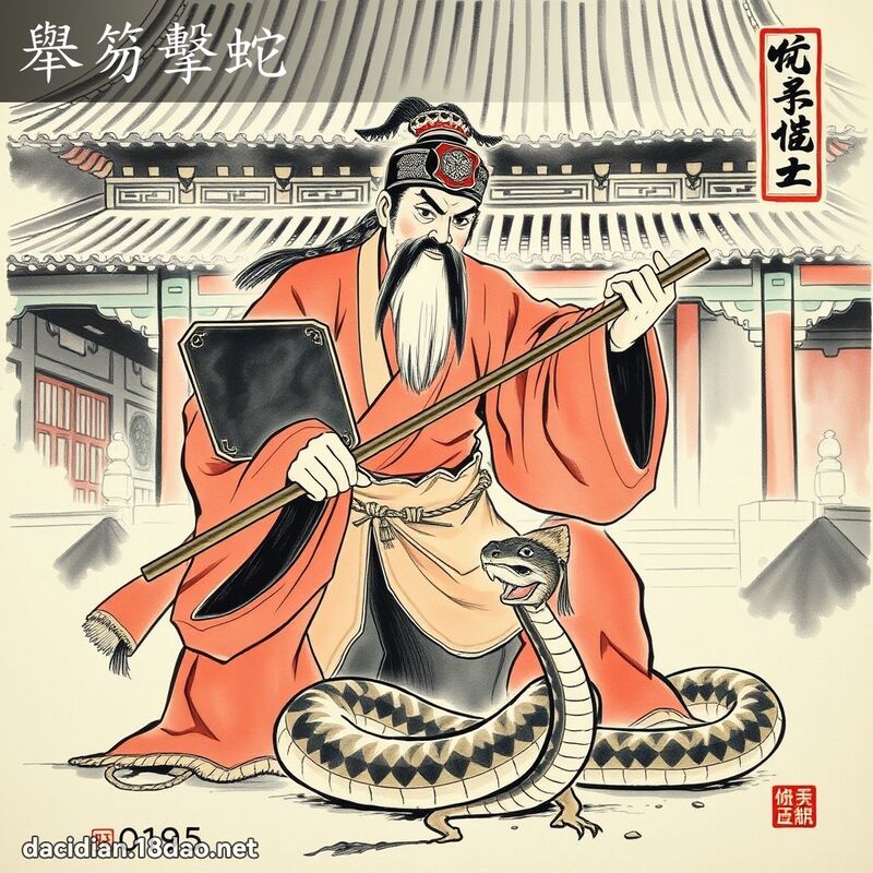 举笏击蛇 配图