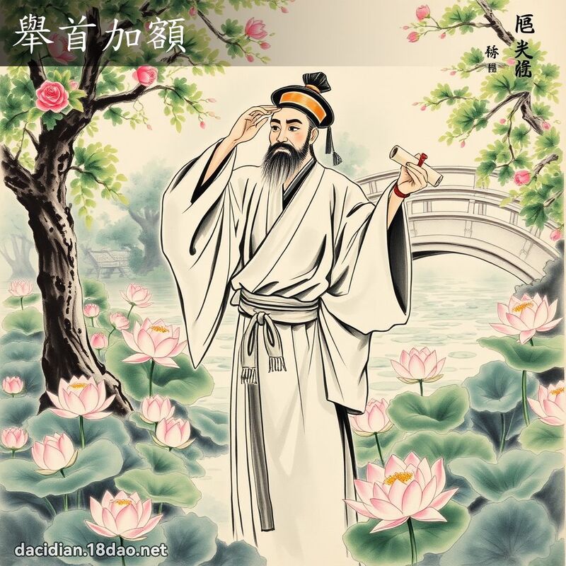 举首加额 配图