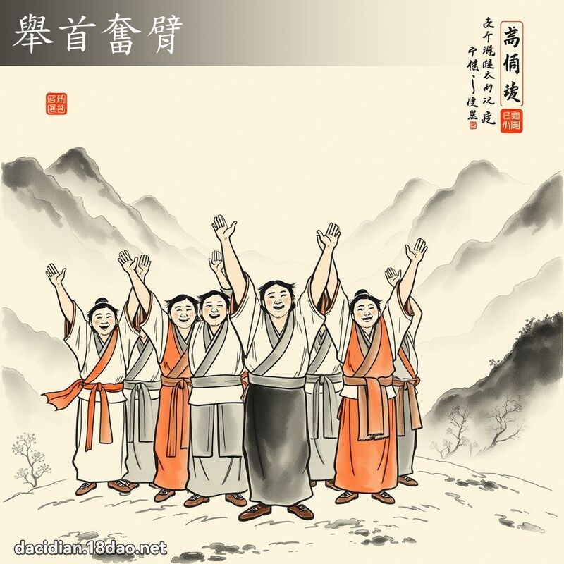 举首奋臂 配图