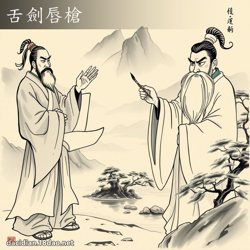 舌剑唇枪 配图