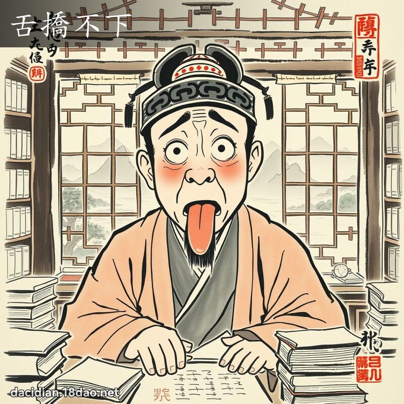 舌撟不下 配图