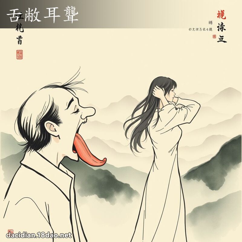 舌敝耳聋 配图
