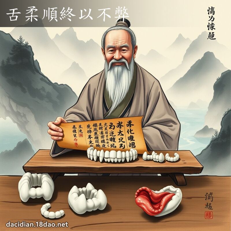 舌柔顺终以不弊 配图