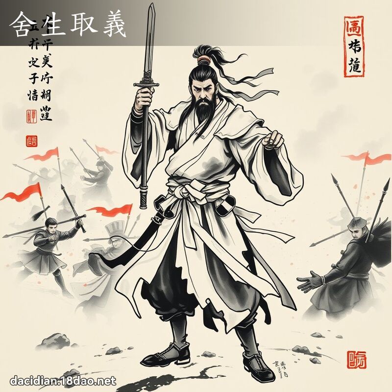 舍生取义 配图