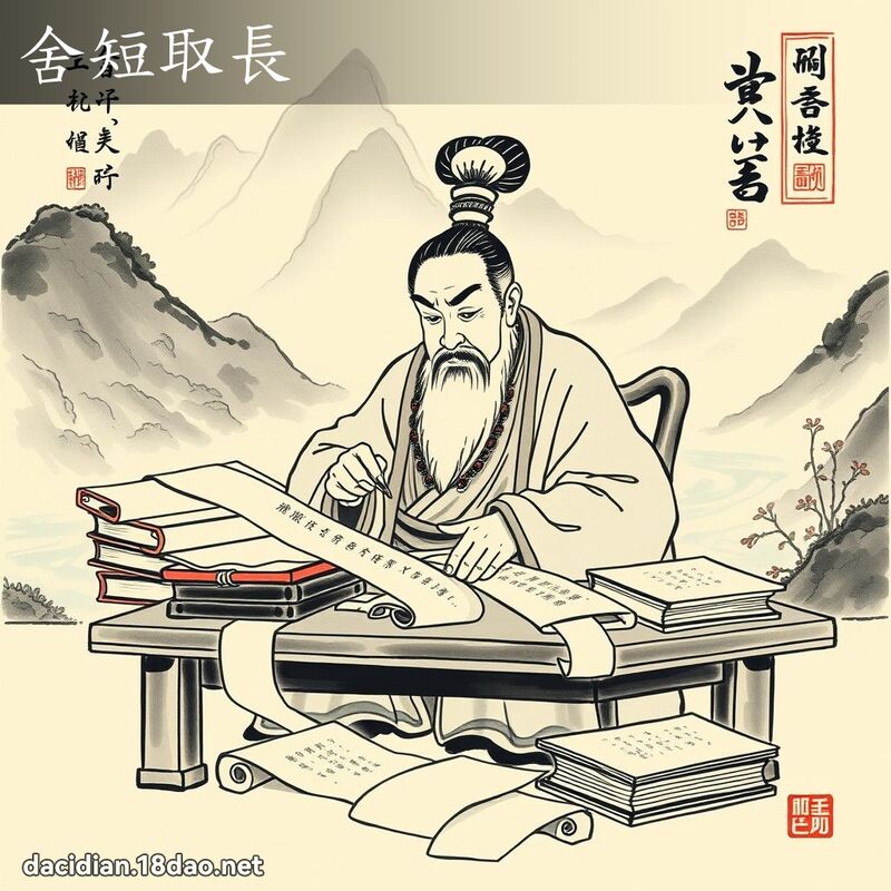 舍短取长 配图