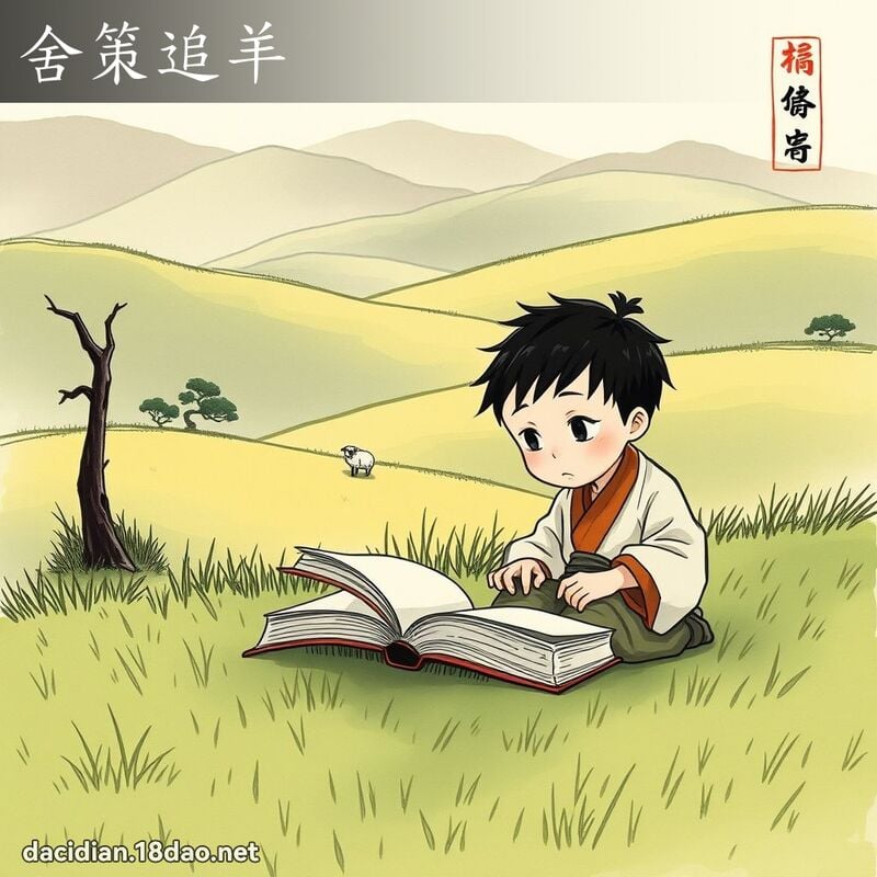 舍策追羊 配图