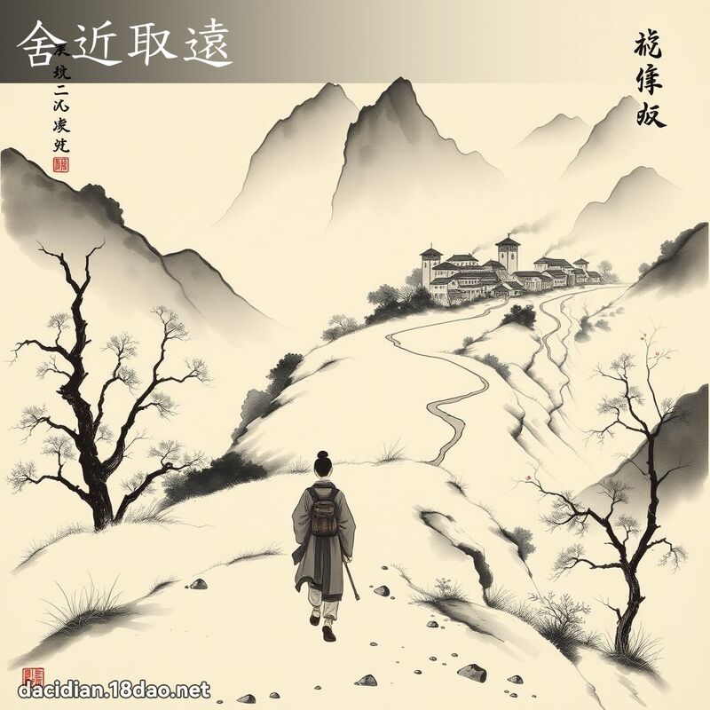 舍近取远 配图