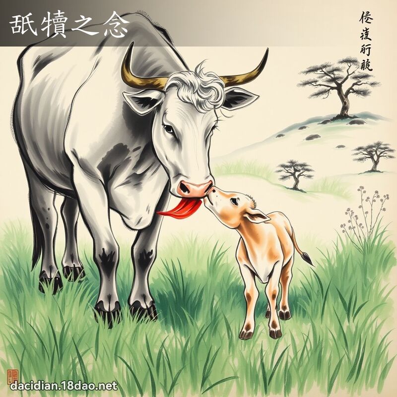 舐犊之念 配图
