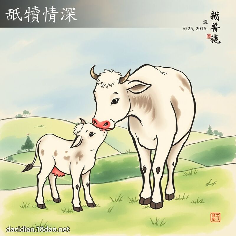 舐犊情深 配图