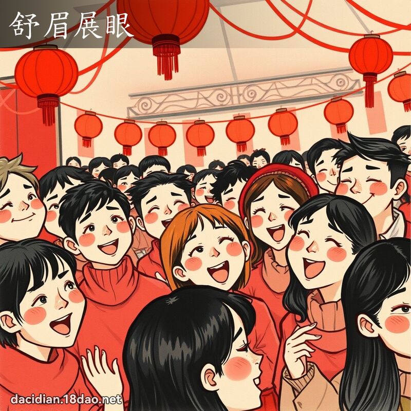 舒眉展眼 配图