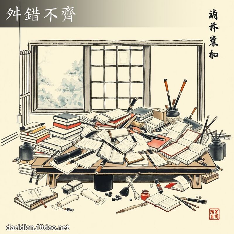 舛错不齐 配图