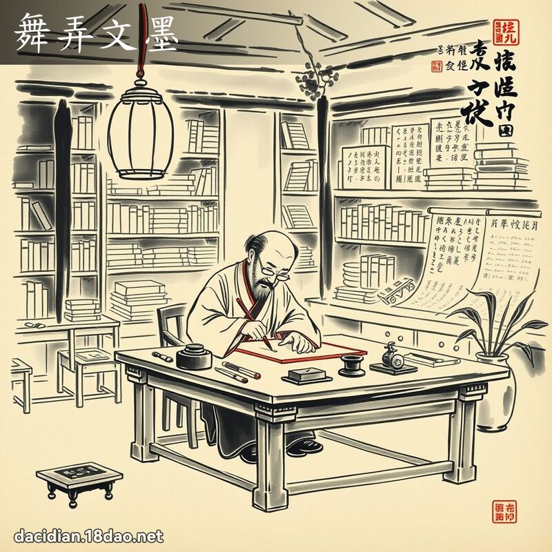 舞弄文墨 配图