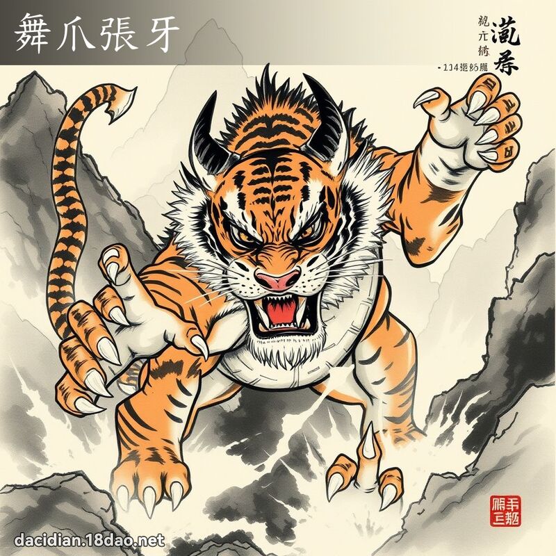舞爪张牙 配图