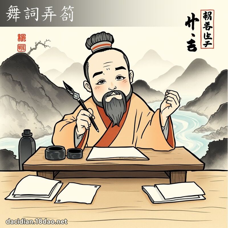 舞词弄札 配图