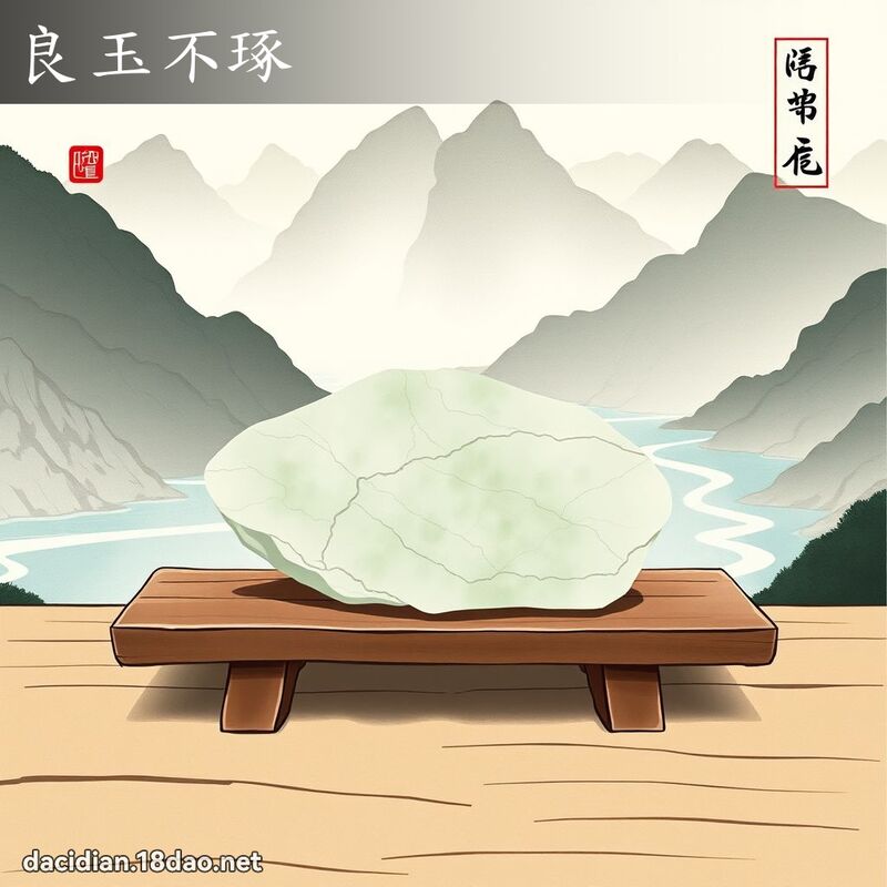 良玉不琢 配图
