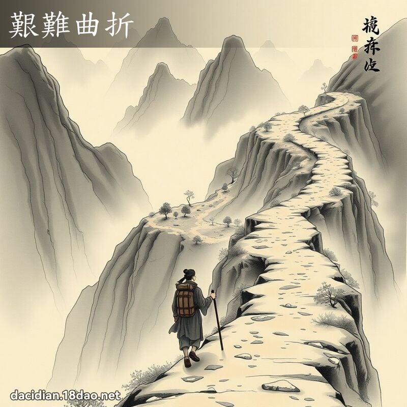 艰难曲折 配图