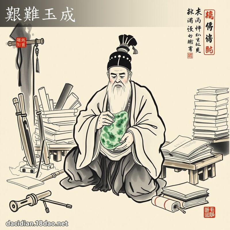 艰难玉成 配图