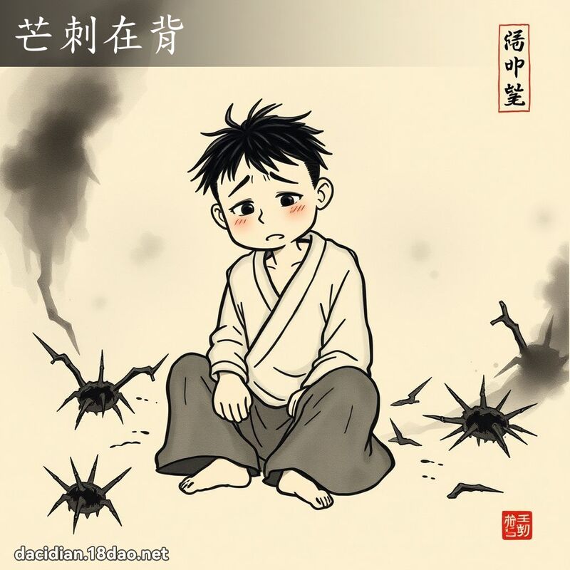 芒刺在背 配图