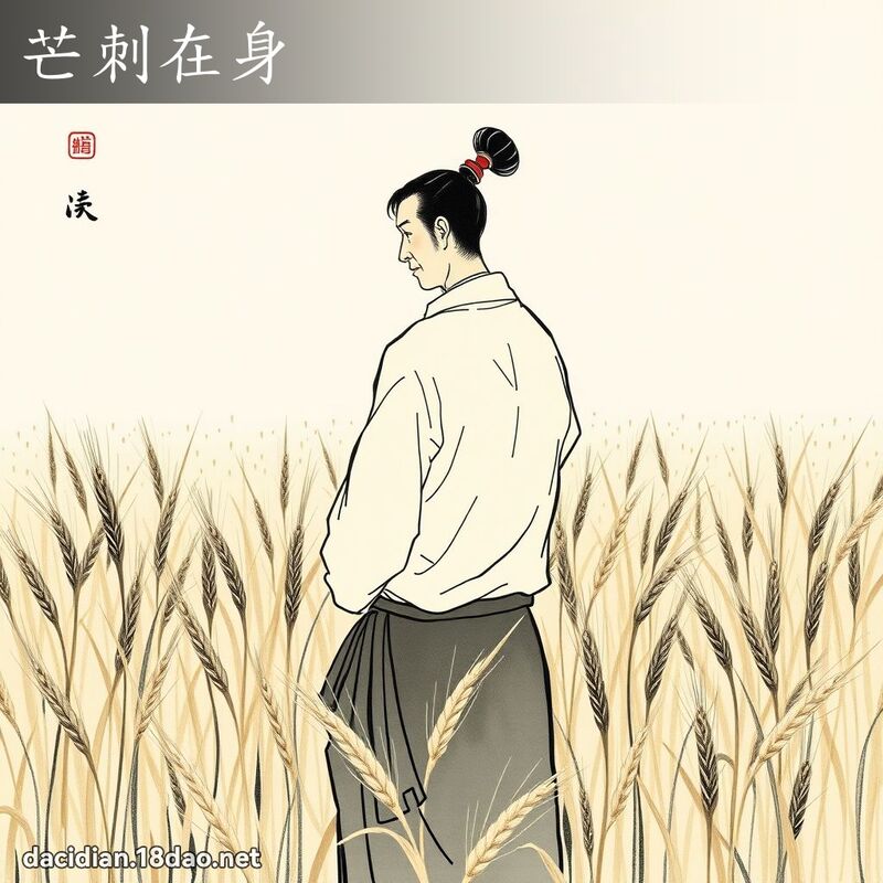 芒刺在身 配图