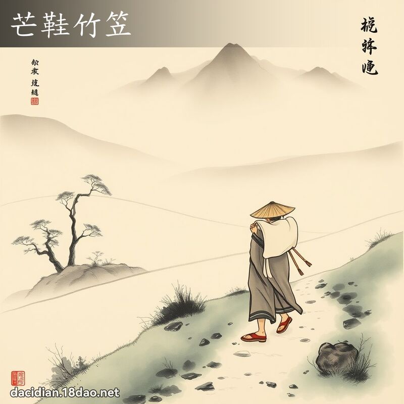 芒鞋竹笠 配图