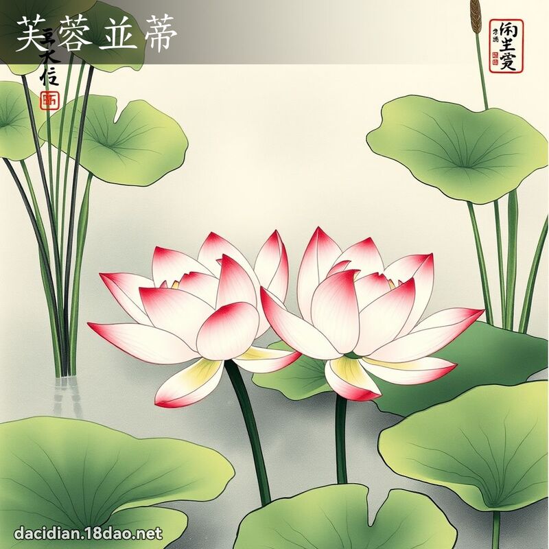 芙蓉並蒂 配图