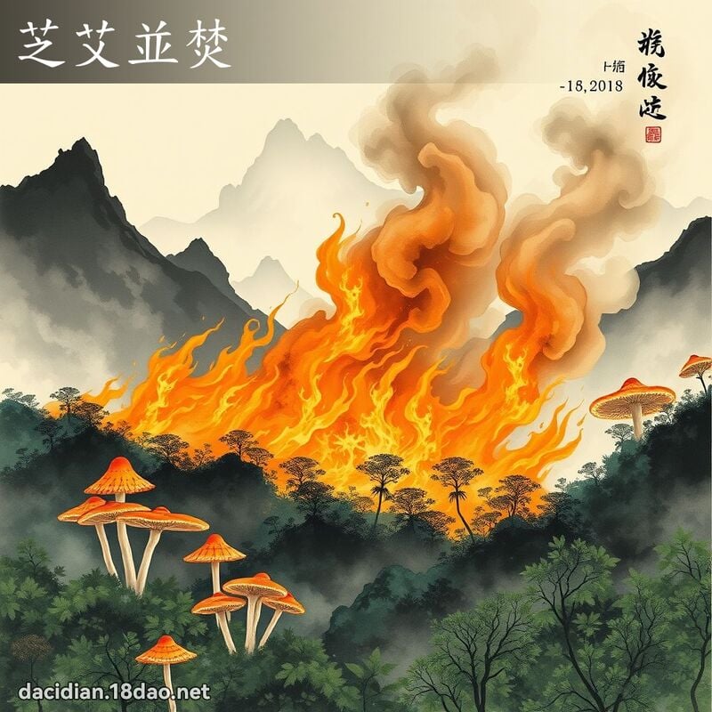 芝艾並焚 配图
