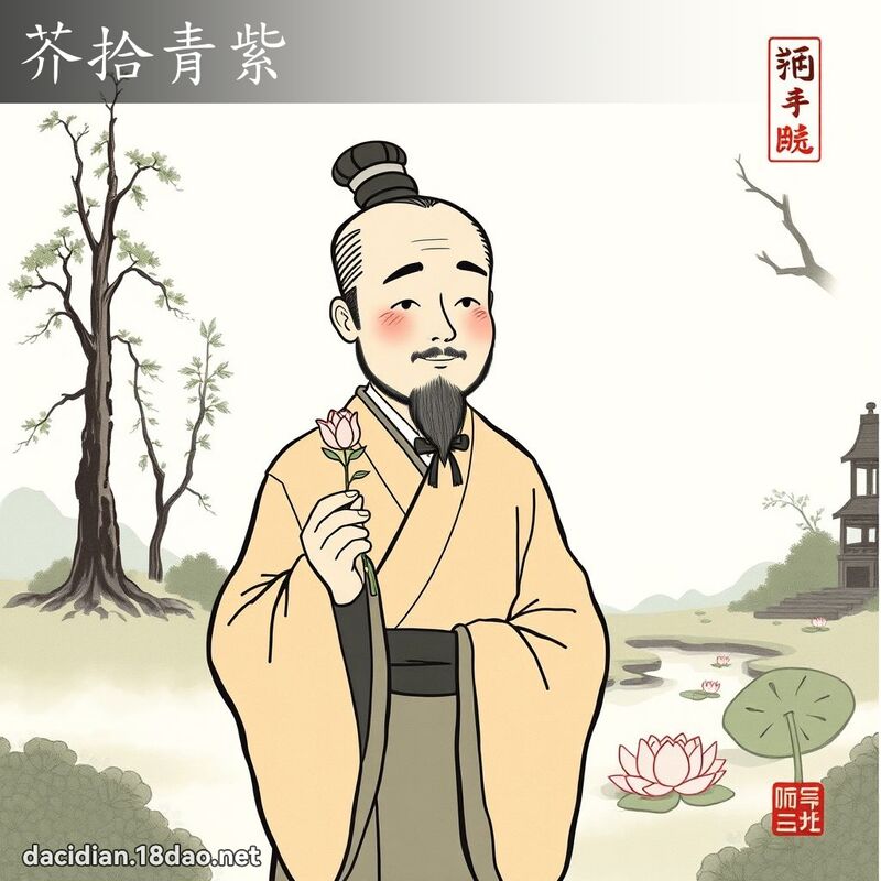 芥拾青紫 配图