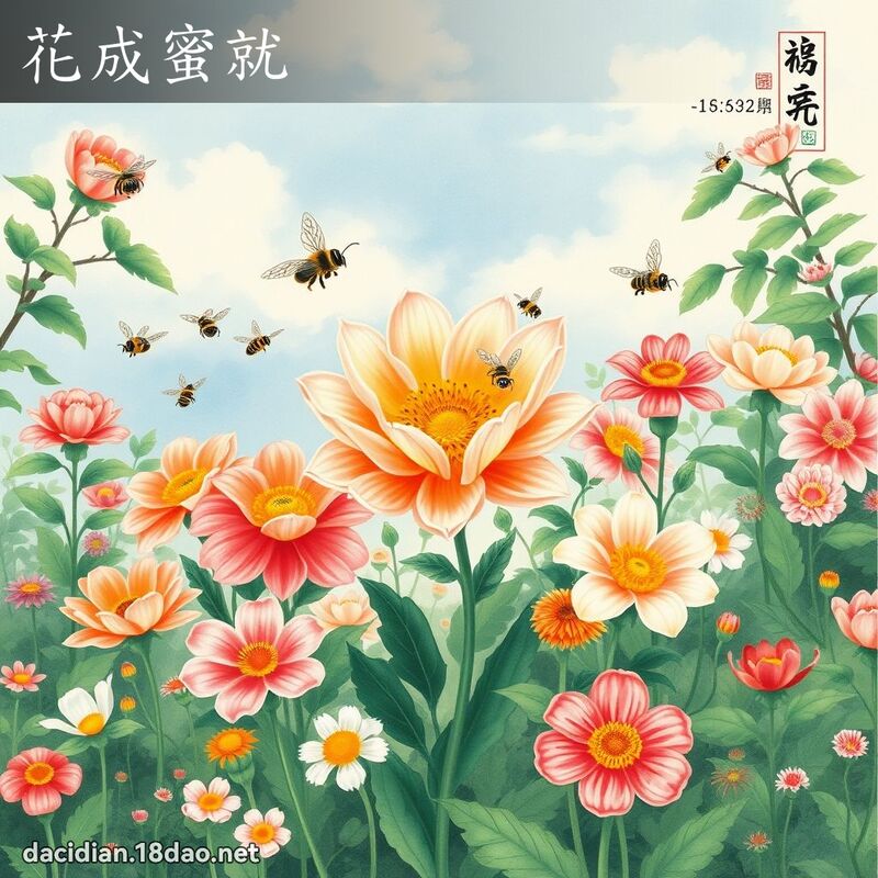 花成蜜就 配图