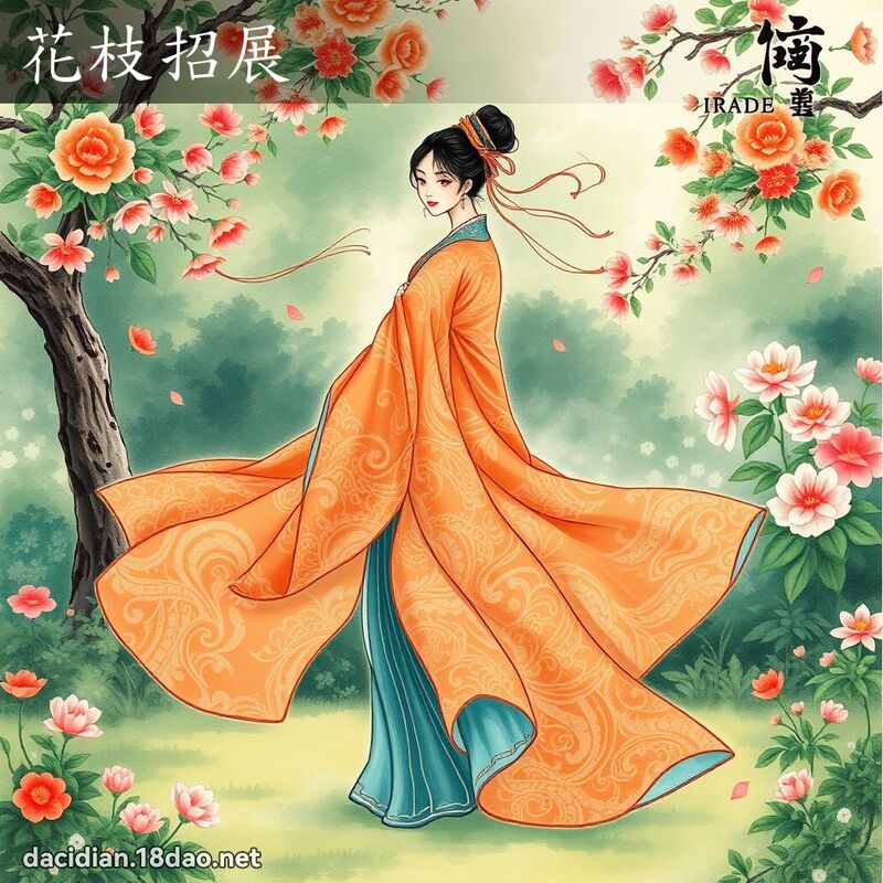 花枝招展 配图
