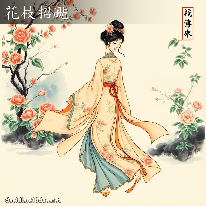 花枝招颭 配图