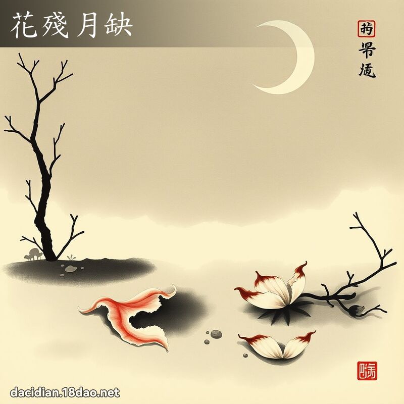 花残月缺 配图
