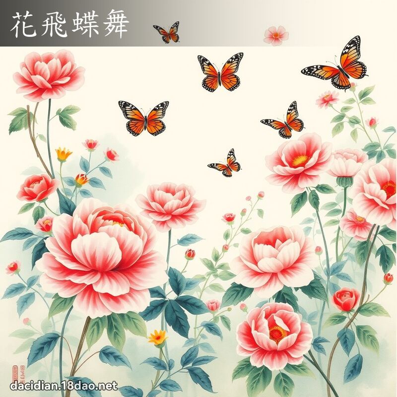 花飞蝶舞 配图