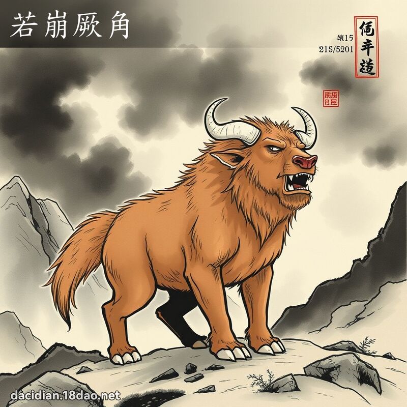 若崩厥角 配图