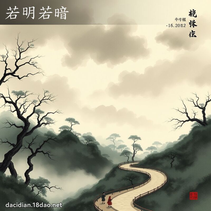 若明若暗 配图