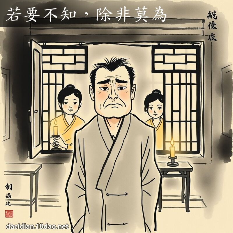 若要不知,除非莫为 配图