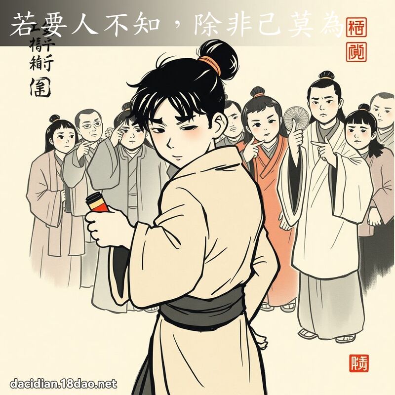 若要人不知,除非己莫为 配图